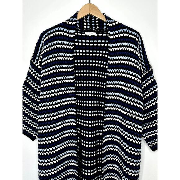 Boho Antheropologie FRNCH Long Chunky Knit Duster Cardigan Sweater One Size - Picture 3 of 6